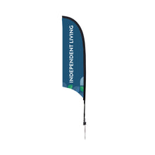 Load image into Gallery viewer, The Montclair Feather Flag - Independent Living - 7' Premium Razor Sail Sign with Ground Spike