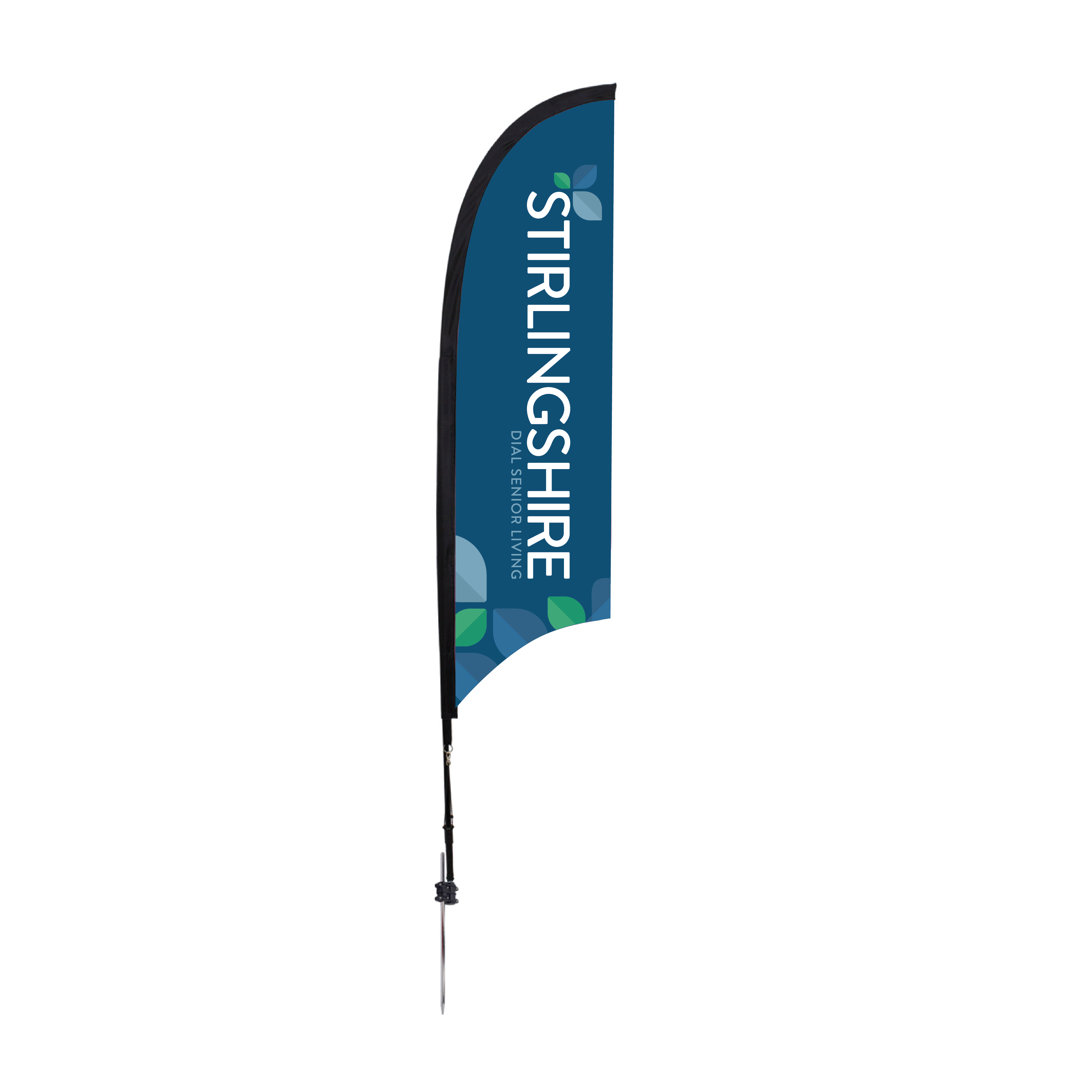 Stirlingshire Feather Flag - 7' Premium Razor Sail Sign with Ground Sp ...