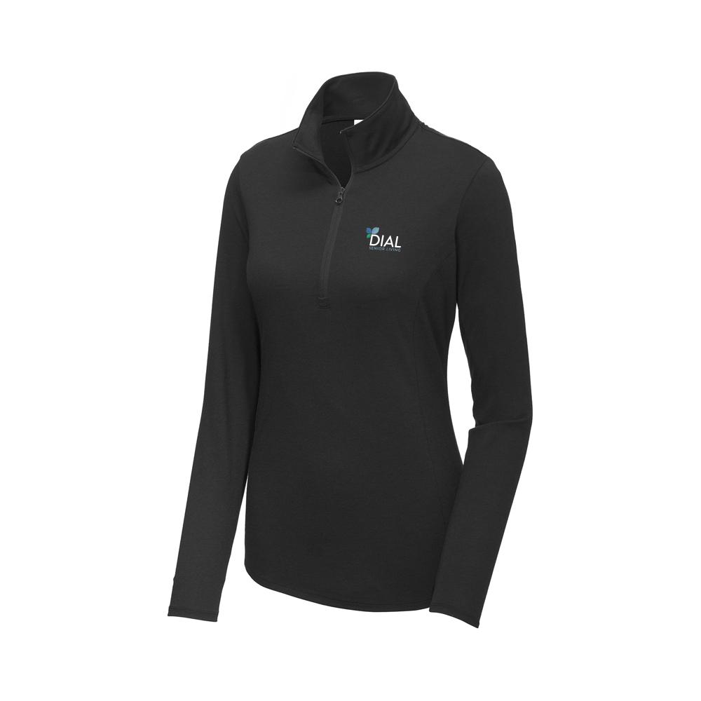 Black Triad Solid Sport-Tek Ladies PosiCharge Tri-Blend Wicking 1/4-Zip Pullover